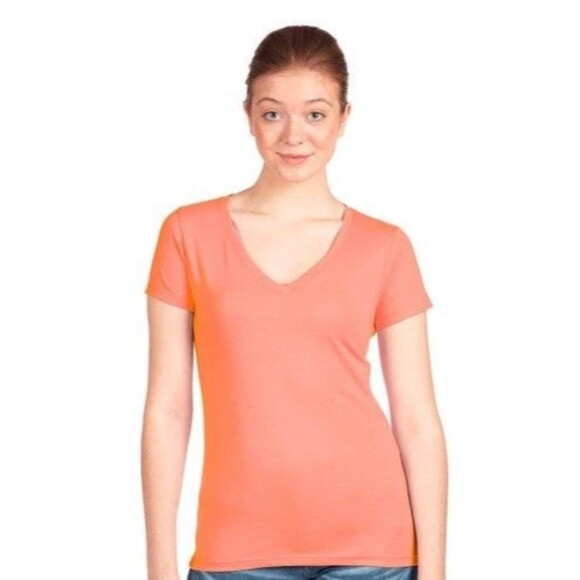 Next Level Women's 'Junior Fit' Ideal V-Neck T-Shirt - 2X - Picture 1 of 2
